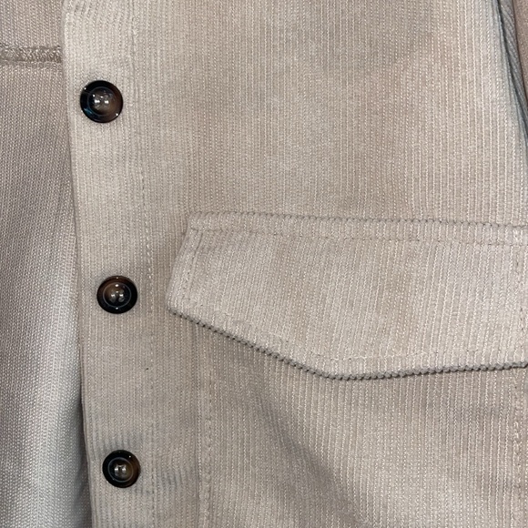 Beige Button-Down Light-Weight Jacket - Picture 3 of 5